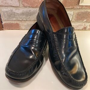 Johnston‎ Murphy Mens Black Classic Loafers Dress Shoes Leather Size 12 M